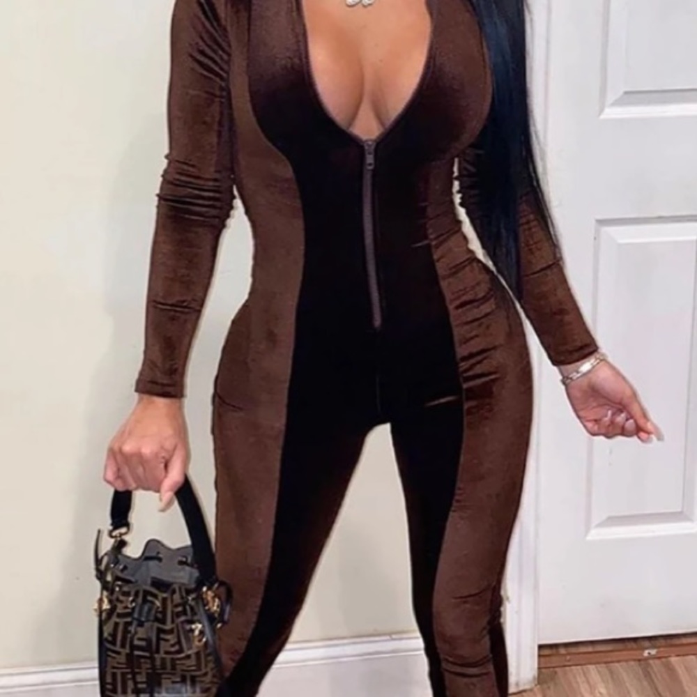 Chocolate Velvet Jumpsuit